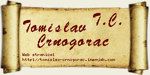 Tomislav Crnogorac vizit kartica